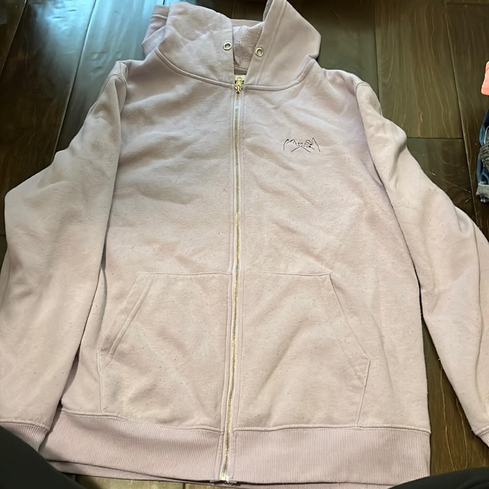 oversized purple zip up!